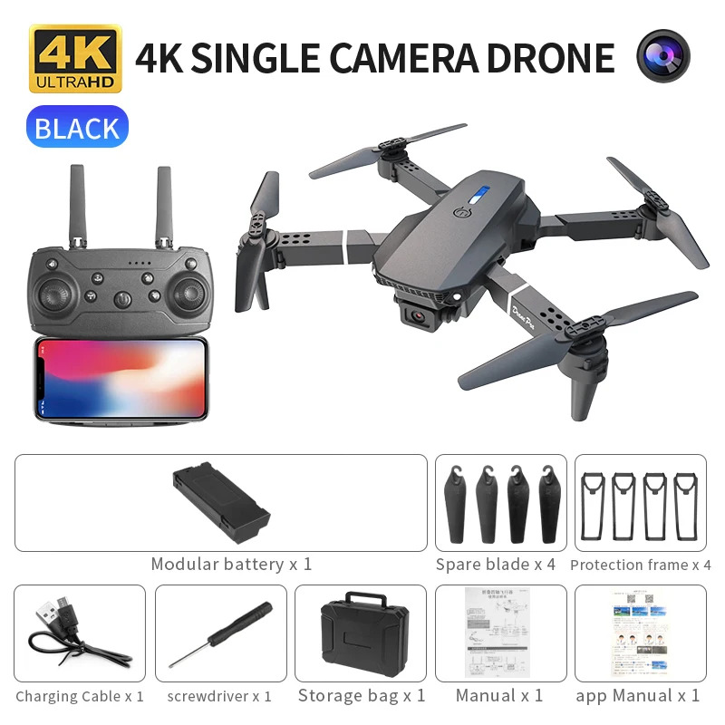 Drone Cinematic - طائرة بدون طيار E88 ProIntelligent قابلة